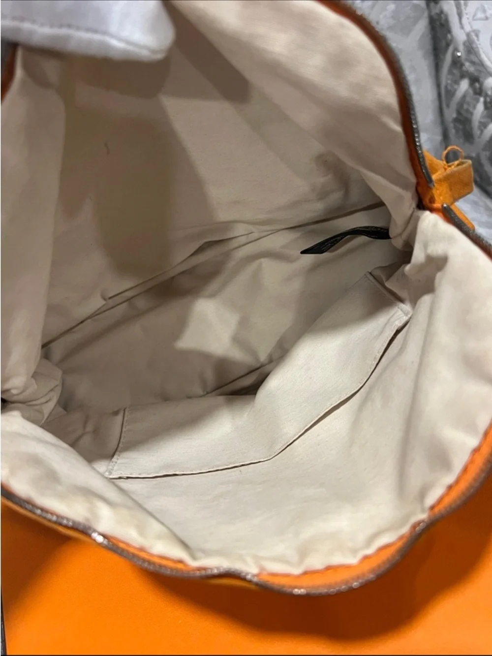 Hermès Bolide Orange Cotton & Leather Pouch - Authentic - Picture 6 of 10
